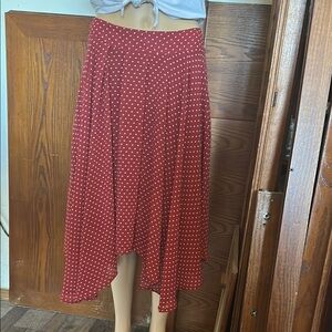 Early 2000’s Free People Red Polka Dot Skirt